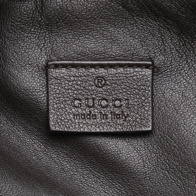 グッチ パイソン型押し リュック バックパック 442892 ベージュ ブラック レザー レディース GUCCI 【中古】