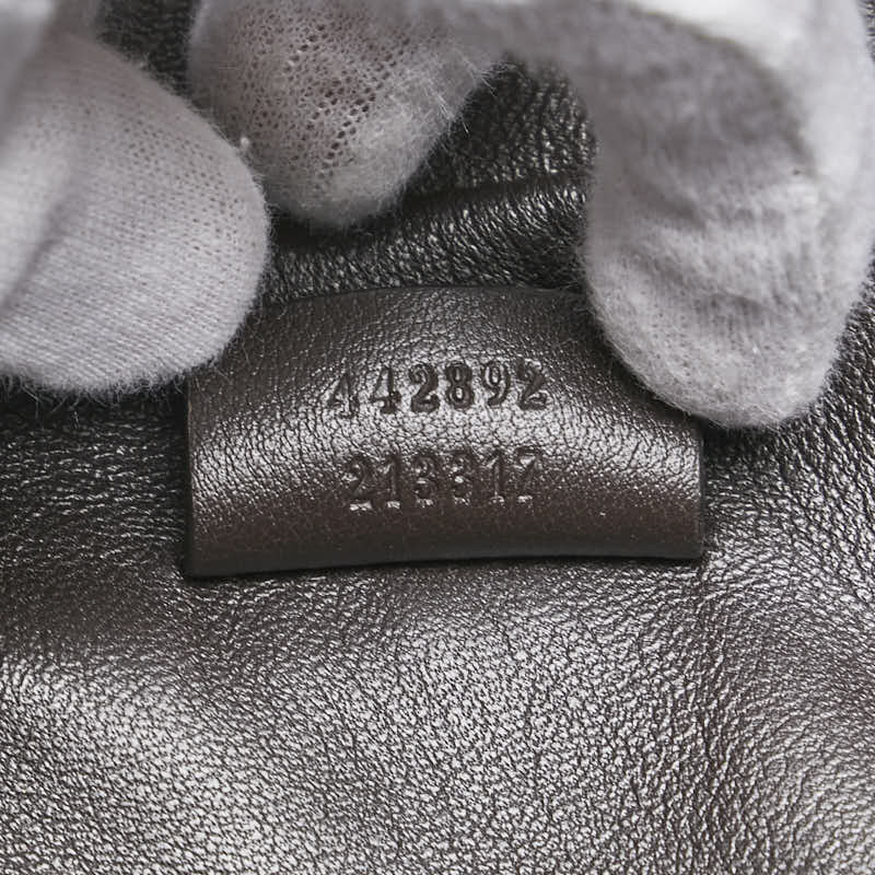 グッチ パイソン型押し リュック バックパック 442892 ベージュ ブラック レザー レディース GUCCI 【中古】