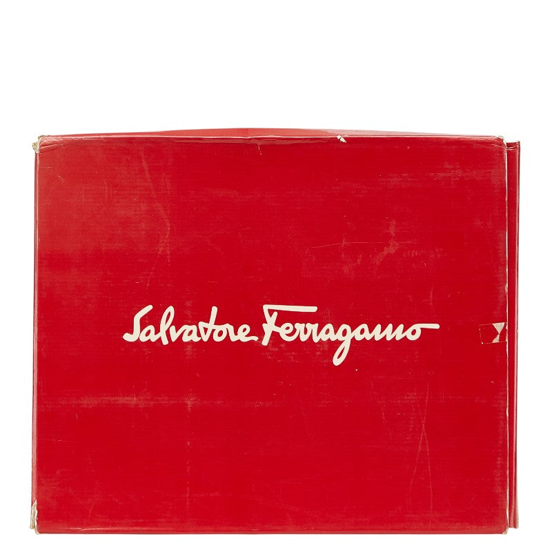 サルヴァトーレフェラガモ ガンチーニ リザード ハンドバッグ ショルダーバッグ 2WAY ブラック レザー レディース Salvatore Ferragamo 【中古】