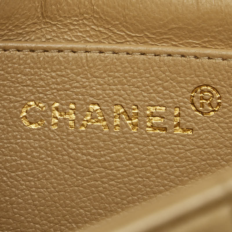 シャネル マドモワゼル ココマーク チェーン ショルダーバッグ ベージュ ゴールド ラムスキン レディース CHANEL 【中古】