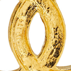 シャネル ヴィンテージ ココマーク ラインストーン ブローチ ゴールド メッキ レディース CHANEL 【中古】