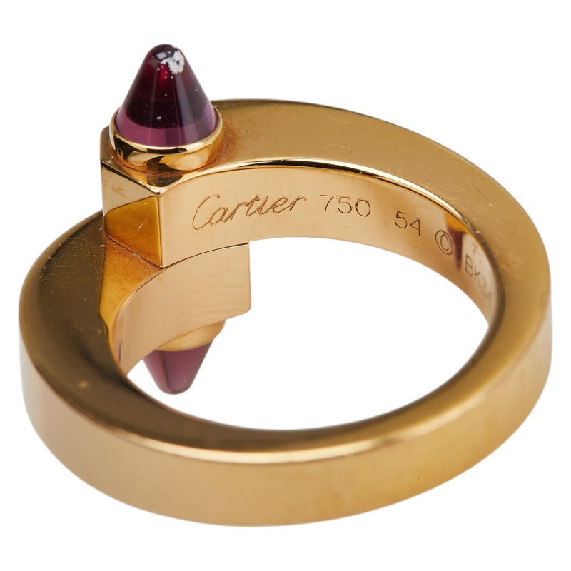 カルティエ メノット ガーネット リング 指輪 ♯54 ゴールド K18PG ピンクゴールド レディース CARTIER 【中古】