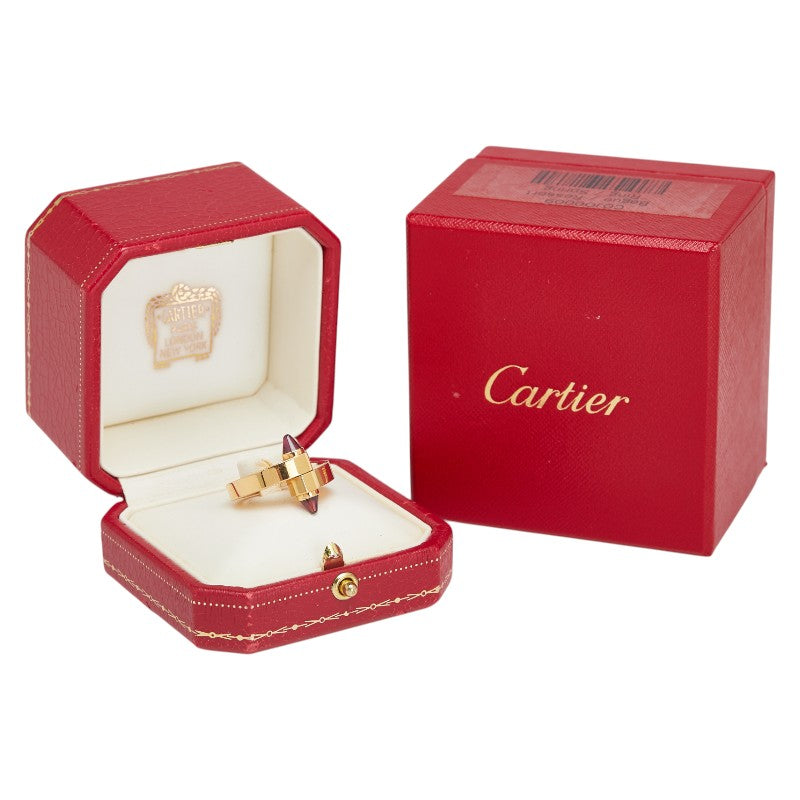 カルティエ メノット ガーネット リング 指輪 ♯54 ゴールド K18PG ピンクゴールド レディース CARTIER 【中古】