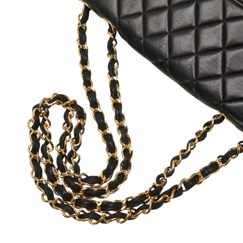 シャネル マトラッセ30 ココマーク チェーン ショルダーバッグ ハンドバッグ ブラック ラムスキン レディース CHANEL 【中古】