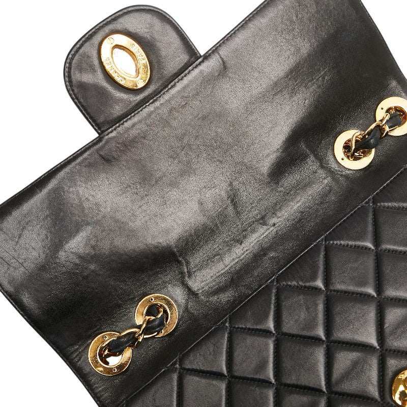 シャネル マトラッセ30 ココマーク チェーン ショルダーバッグ ハンドバッグ ブラック ラムスキン レディース CHANEL 【中古】