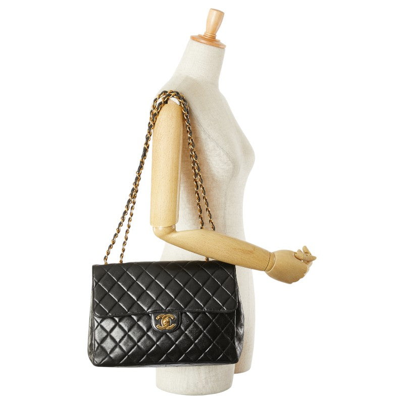 シャネル マトラッセ ココマーク チェーン ショルダーバッグ ハンドバッグ ブラック ラムスキン レディース CHANEL 【中古】