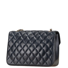 シャネル マトラッセ ココマーク チェーン ショルダーバッグ ネイビー ラムスキン レディース CHANEL 【中古】