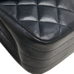 シャネル マトラッセ ココマーク チェーン ショルダーバッグ ネイビー ラムスキン レディース CHANEL 【中古】