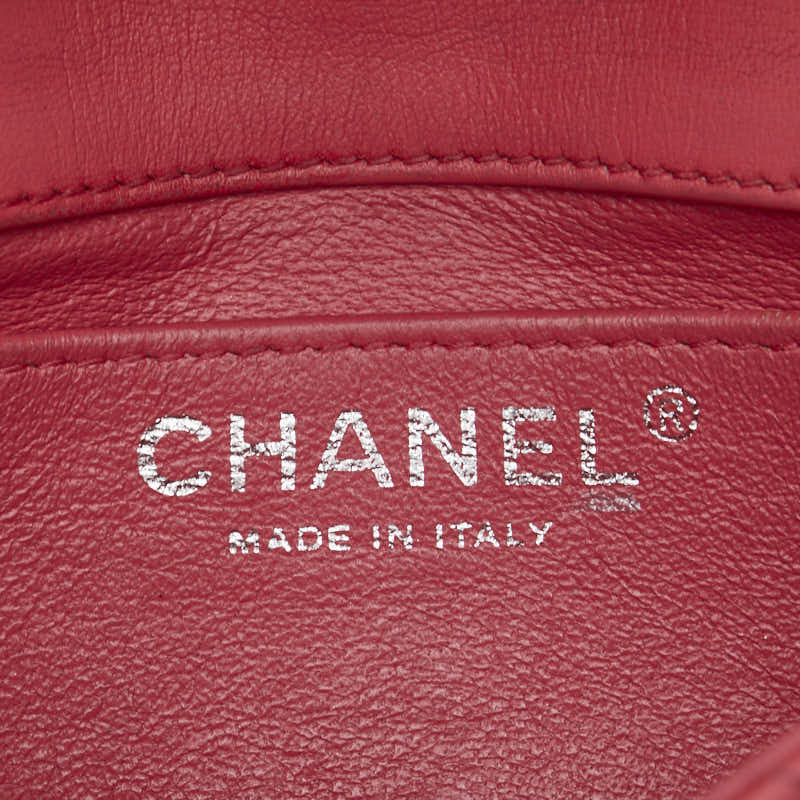 シャネル ミニマトラッセ ココマーク チェーン ショルダーバッグ ピンク ラムスキン レディース CHANEL 【中古】