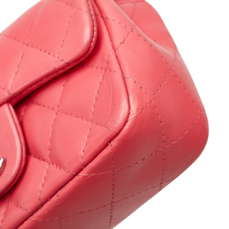 シャネル ミニマトラッセ ココマーク チェーン ショルダーバッグ ピンク ラムスキン レディース CHANEL 【中古】