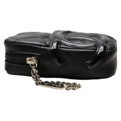 シャネル カンボンライン ココマーク シガレットケース ブラック レザー レディース CHANEL 【中古】