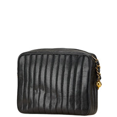 シャネル マドモアゼル ココマーク チェーン ショルダーバッグ ブラック キャビアスキン レディース CHANEL 【中古】