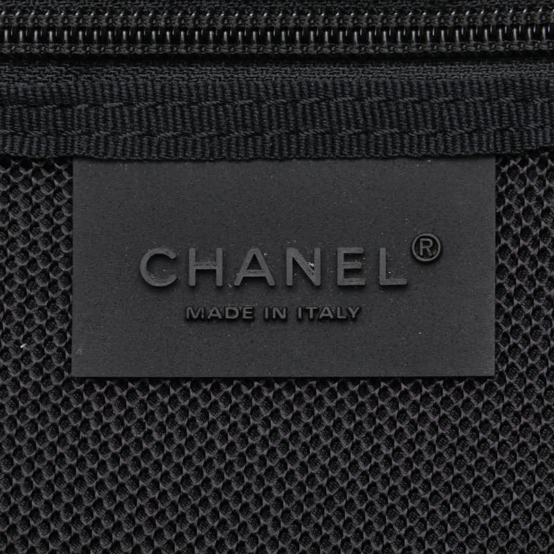 シャネル スポーツライン ココマーク リュック バックパック ブラック グリーン キャンバス ナイロン メンズ CHANEL 【中古】