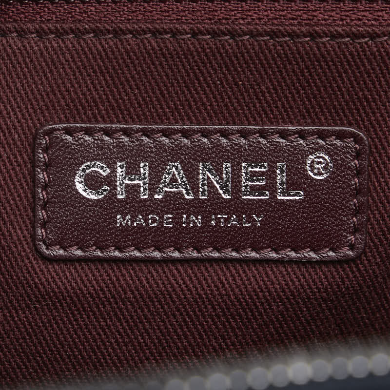 シャネル ココマーク ボーリングバッグ ハンドバッグ ショルダーバッグ 2WAY ネイビー ラムスキン レディース CHANEL 【中古】