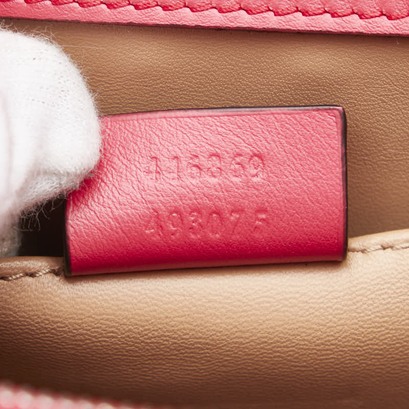 グッチ デュオニュソス クロコダイル ハンドバッグ ショルダーバッグ 2WAY 446869 ピンク レザー レディース GUCCI 【中古】