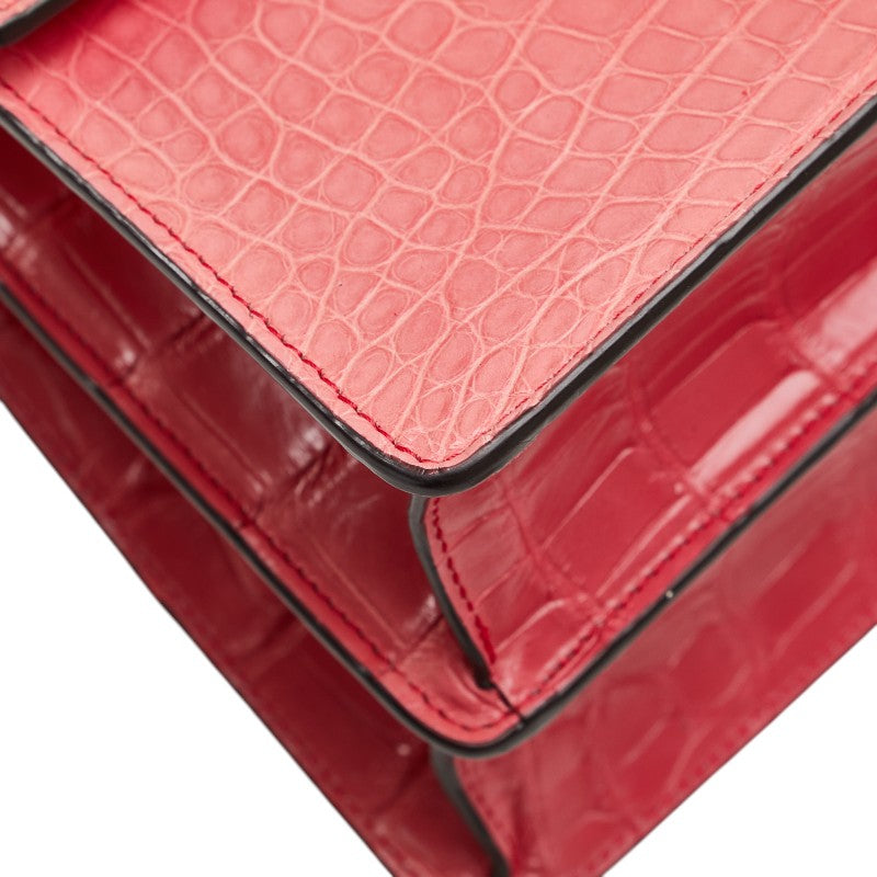 グッチ デュオニュソス クロコダイル ハンドバッグ ショルダーバッグ 2WAY 446869 ピンク レザー レディース GUCCI 【中古】
