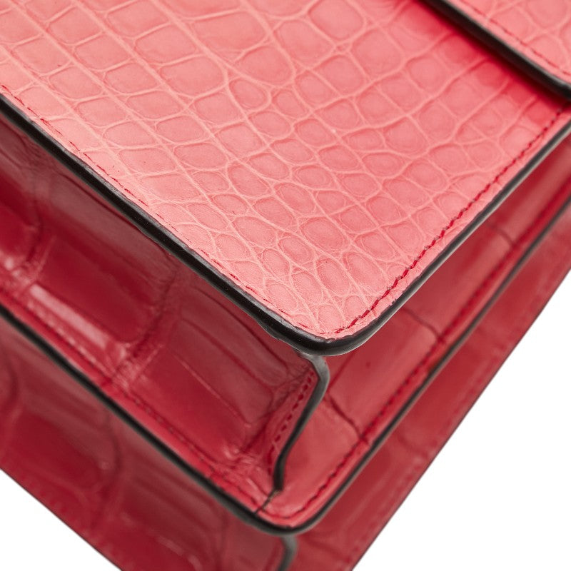 グッチ デュオニュソス クロコダイル ハンドバッグ ショルダーバッグ 2WAY 446869 ピンク レザー レディース GUCCI 【中古】