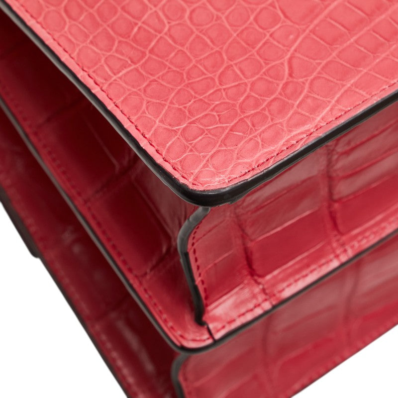 グッチ デュオニュソス クロコダイル ハンドバッグ ショルダーバッグ 2WAY 446869 ピンク レザー レディース GUCCI 【中古】