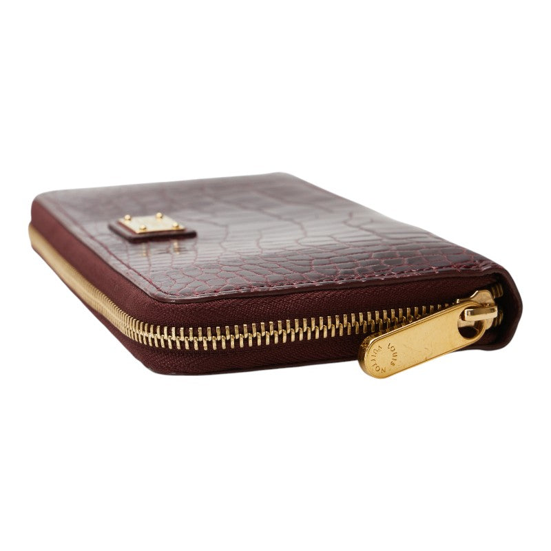 ルイ ヴィトン アリゲーター 長財布 ラウンドファスナー ワインレッド クロコダイル レディース LOUIS VUITTON 【中古】