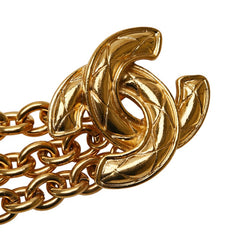 シャネル ココマーク マトラッセ チェーン ベルト ゴールド メッキ レディース CHANEL 【中古】