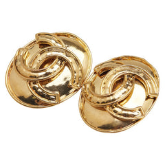 シャネル ココマーク オーバル イヤリング ゴールド メッキ レディース CHANEL 【中古】