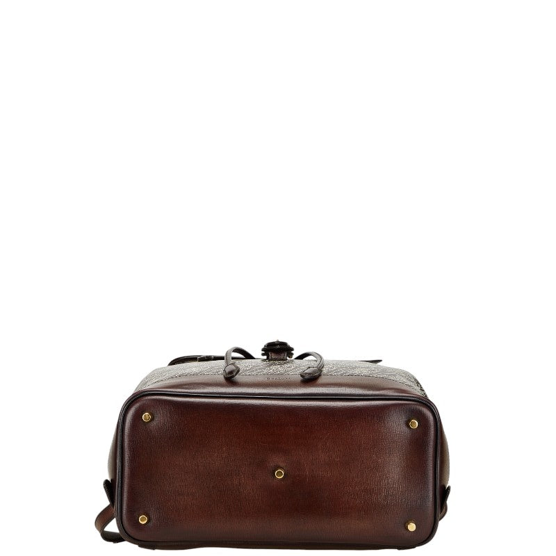 ベルルッティ トワル マルブフ リュック バックパック ブラウン PVC レザー レディース Berluti 【中古】