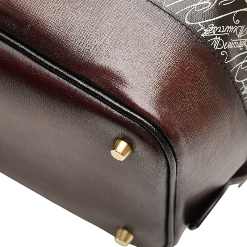 ベルルッティ トワル マルブフ リュック バックパック ブラウン PVC レザー レディース Berluti 【中古】