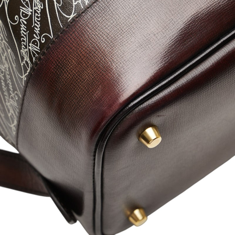 ベルルッティ トワル マルブフ リュック バックパック ブラウン PVC レザー レディース Berluti 【中古】