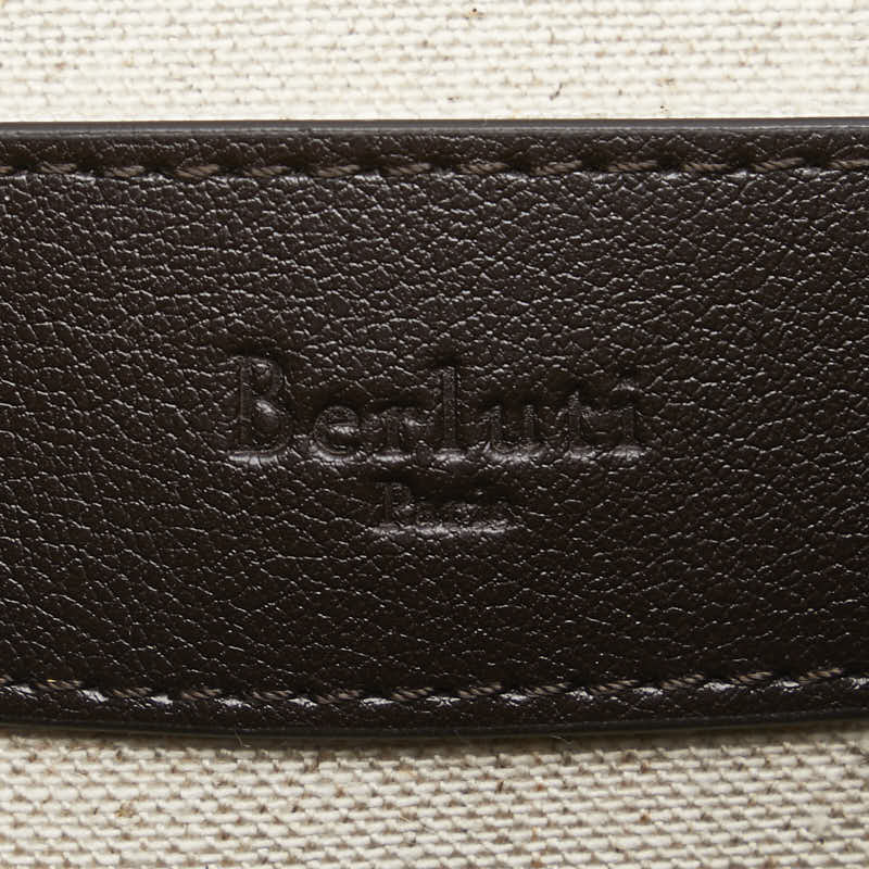 ベルルッティ トワル マルブフ リュック バックパック ブラウン PVC レザー レディース Berluti 【中古】