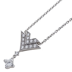 ルイ ヴィトン K18WG ホワイトゴールド ダイヤ パンダンティフアクトV ペンダントネックレス レディース LOUIS VUITTON 【中古】