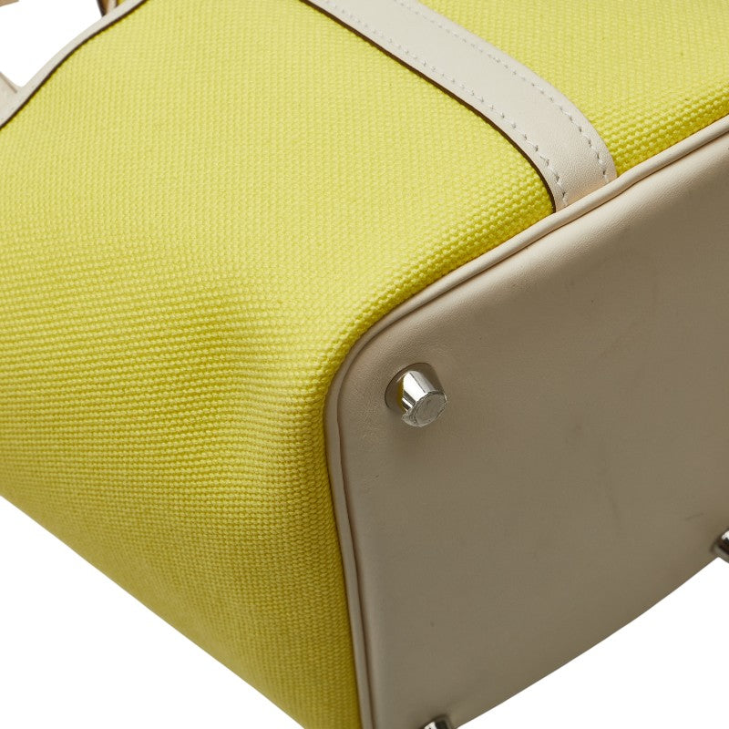 エルメス ピコタンロック カーゴPM ハンドバッグ ジョーヌシトロン ナタ イエロー アイボリー スイフト トワルゴエラン レディース HERMES 【中古】