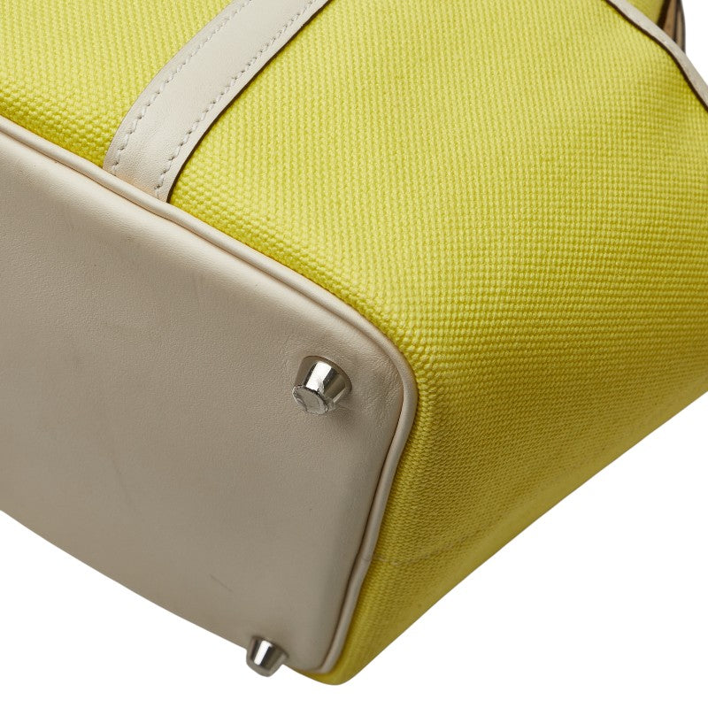 エルメス ピコタンロック カーゴPM ハンドバッグ ジョーヌシトロン ナタ イエロー アイボリー スイフト トワルゴエラン レディース HERMES 【中古】