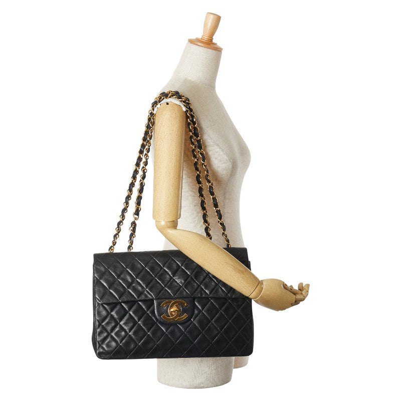 シャネル マトラッセ ココマーク チェーン ショルダーバッグ ハンドバッグ ブラック ラムスキン レディース CHANEL 【中古】