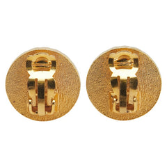 シャネル ヴィンテージ ココマーク ラウンド イヤリング ゴールド ブラック メッキ レディース CHANEL 【中古】