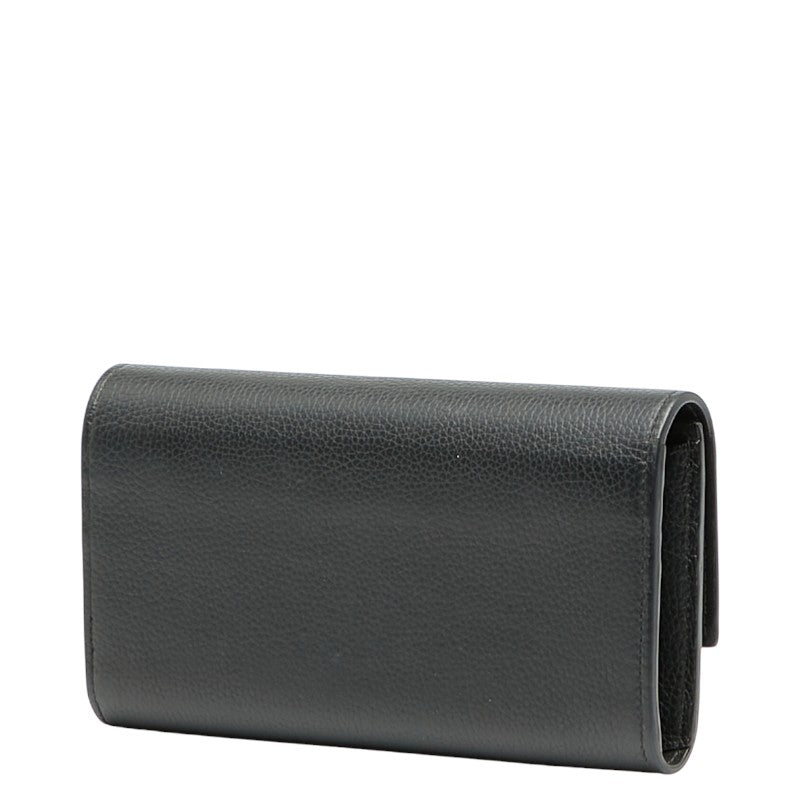 ディオール CDロゴ 長財布 ブラック レザー メンズ Dior 【中古】