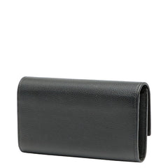 ディオール CDロゴ 長財布 ブラック レザー メンズ Dior 【中古】
