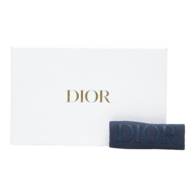 ディオール CDロゴ 長財布 ブラック レザー メンズ Dior 【中古】