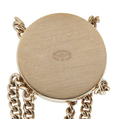 シャネル ヴィンテージ カメリア ココマーク ラウンド チェーン ブレスレット ゴールド ピンク メッキ レディース CHANEL 【中古】