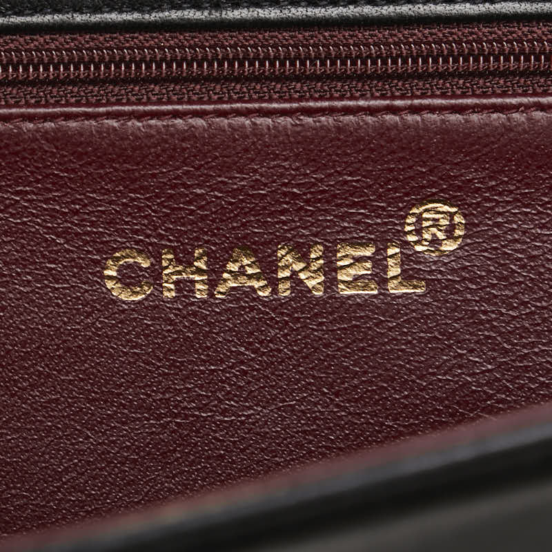 シャネル マトラッセ ココマーク チェーン ショルダーバッグ ブラック ラムスキン レディース CHANEL 【中古】