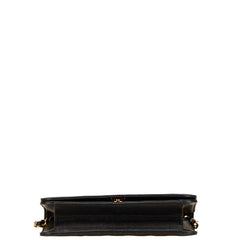 シャネル マトラッセ ココマーク チェーン ショルダーバッグ ブラック ラムスキン レディース CHANEL 【中古】