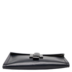 エルメス ジジェPM クラッチバッグ ネイビー系 ボックスカーフ レディース HERMES 【中古】