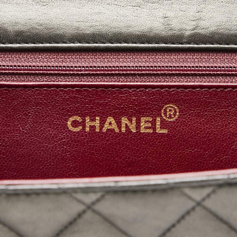 シャネル マトラッセ ココマーク チェーン ショルダーバッグ ブラック ラムスキン レディース CHANEL 【中古】