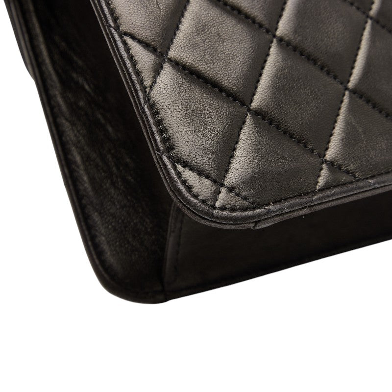 シャネル マトラッセ ココマーク チェーン ショルダーバッグ ブラック ラムスキン レディース CHANEL 【中古】