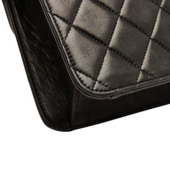 シャネル マトラッセ ココマーク チェーン ショルダーバッグ ブラック ラムスキン レディース CHANEL 【中古】
