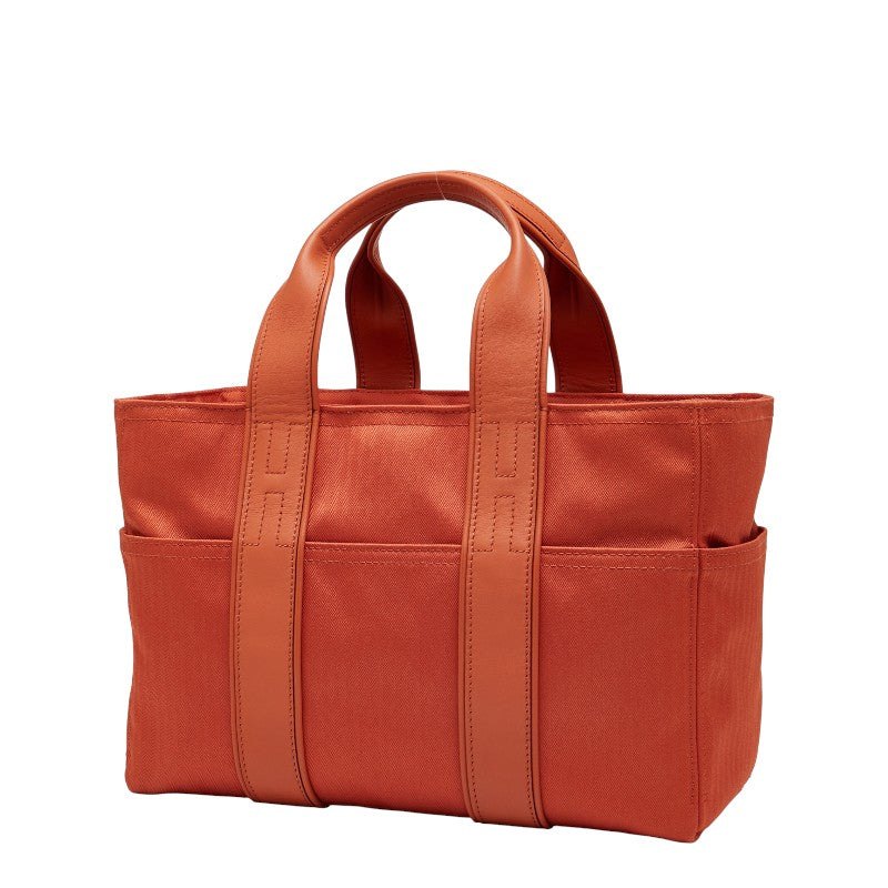 エルメス アカプルコPM トートバッグ ハンドバッグ オレンジ レザー ナイロンキャンバス レディース HERMES 【中古】