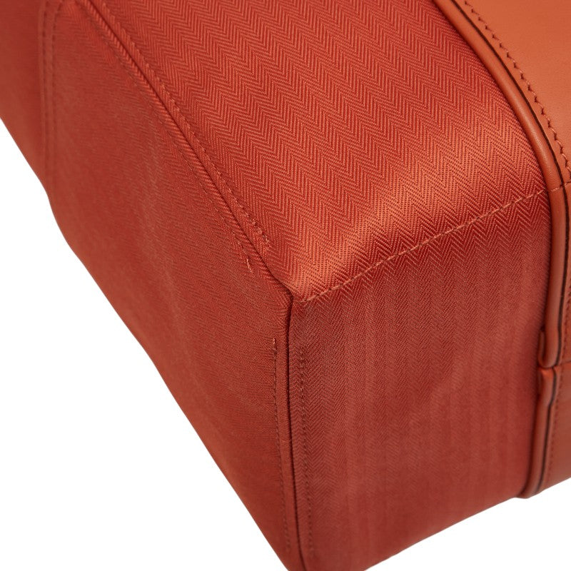 エルメス アカプルコPM トートバッグ ハンドバッグ オレンジ レザー ナイロンキャンバス レディース HERMES 【中古】