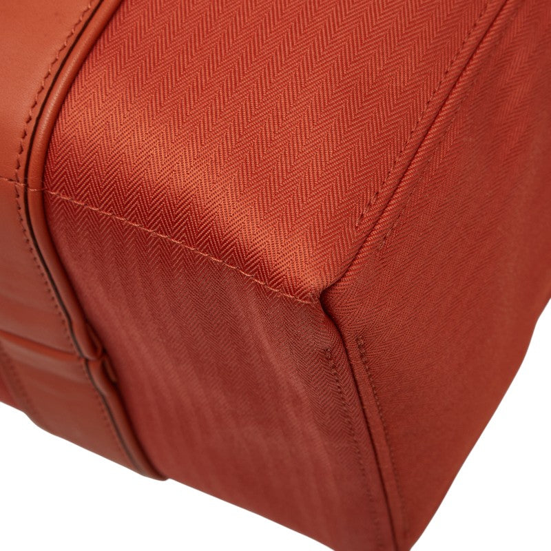エルメス アカプルコPM トートバッグ ハンドバッグ オレンジ レザー ナイロンキャンバス レディース HERMES 【中古】
