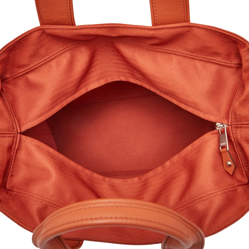 エルメス アカプルコPM トートバッグ ハンドバッグ オレンジ レザー ナイロンキャンバス レディース HERMES 【中古】