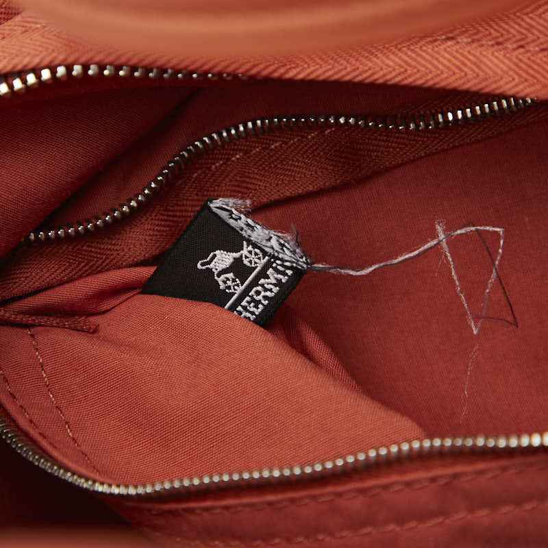 エルメス アカプルコPM トートバッグ ハンドバッグ オレンジ レザー ナイロンキャンバス レディース HERMES 【中古】