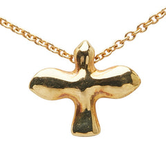 ティファニー バード クロス ネックレス K18YG イエローゴールド レディース TIFFANY&Co. 【中古】